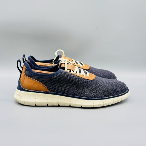 Cole Haan Other - Cole Haan Shoes Mens 9.5 Blue Knit Zerogrand Lace Up Casual Sneakers Comfort